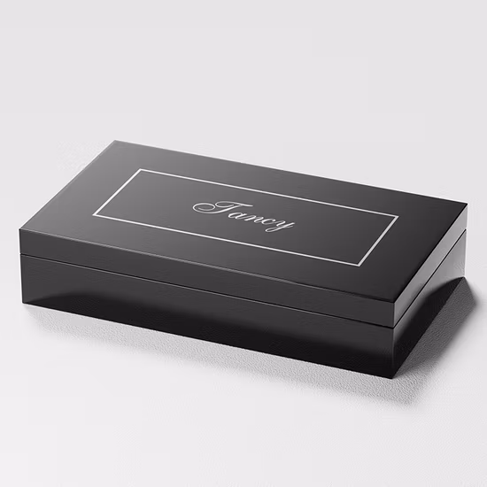 Diseño gratuito personalizado Maquillaje MDF Madera Producto para el cuidado de la piel Cajas de embalaje de regalo Perfume Fragancia Oud Reloj de perfume esencial