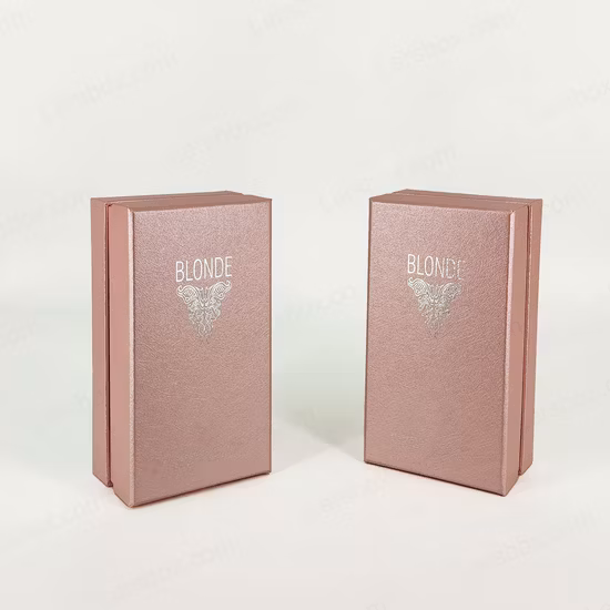 Caja de madera de embalaje de perfume de madera con forro de PU de lujo con logotipo personalizado